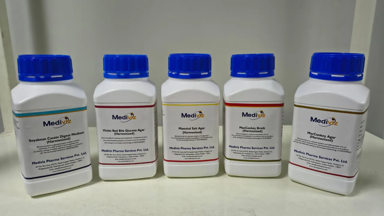 Dehydrated microbiology culture-media products